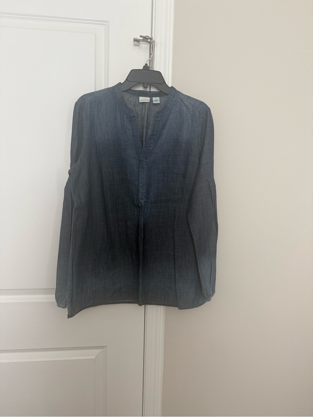 Westbound Women's Dark Blue Button-Down Tunic Shirt